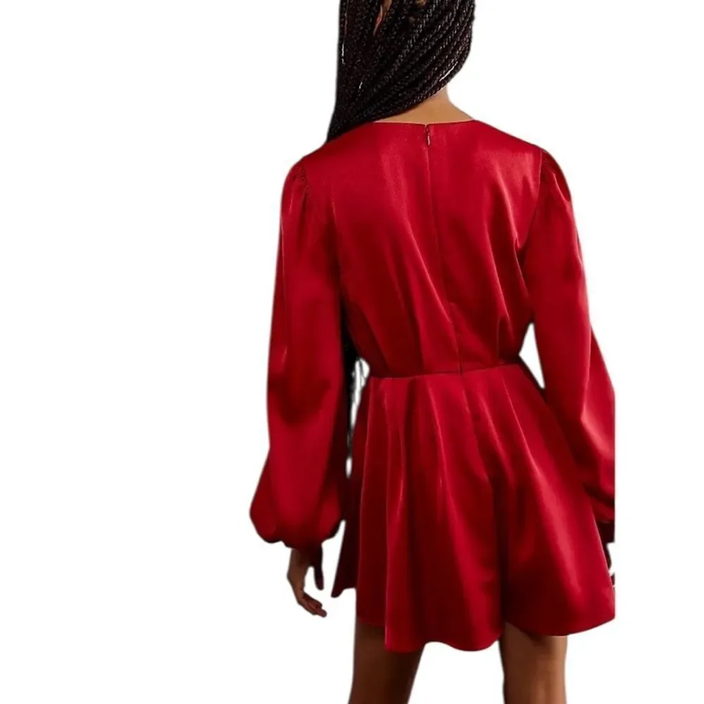 BOSKEMPER x Free People Luna Romper in wine S